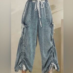 Oli & Hali Washed Drawstring Wide pants